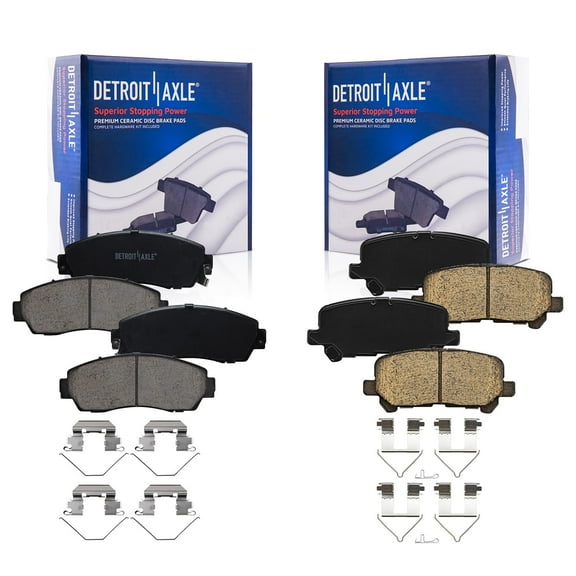 Detroit Axle - Front Rear Ceramic Brake Pads for 2019-2025 Honda Passport