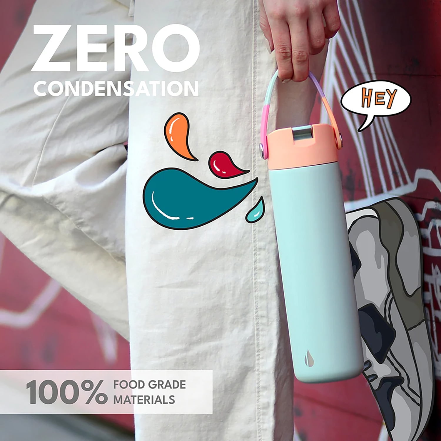 Elemental Core Pop 24 oz Mint Sorbet Stainless Steel Water Bottle
