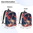 thumbnail image 2 of Yiaed Skull With Roses And Sunglasses Print Laptop Backpack Travel Canvas Backpack Vintage Aesthetic Backpack for School Knapsack Plain Backpack Backpack for School-, 2 of 5