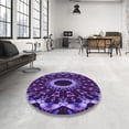 thumbnail image 3 of Ahgly Company Indoor Rectangle Patterned Purple Plum Purple Area Rugs, 8' x 12', 3 of 6