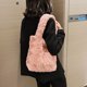 thumbnail image 5 of Bolso de mano para mujer bolso con asa superior esponjoso para otoño e invierno bolso de viaje sólido de felpa suave, 5 of 9