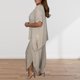 thumbnail image 5 of Conjunto de pantalones y top de jersey para mujer Conjunto de salón de 2 piezas de color sólido Suelto Primavera Verano Hugtrwg  Para estrenar, 5 of 7