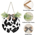 thumbnail image 2 of SKYSONIC Cow skin Welcome Sign for Front Door,All Seasons Welcome Wreath Porch Hanging Decoration for Farmhouse Wall Home Holiday Decoration - 11.8x11.10in, 2 of 7