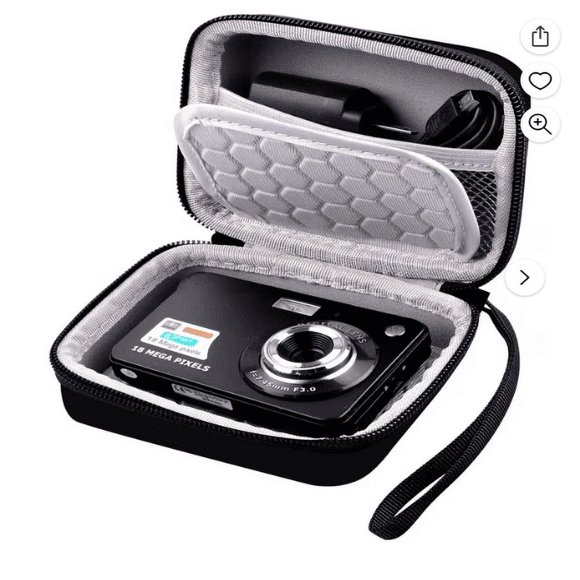 SDOTXA Hard Case Compatible with CAMKORY/Lecran/KODAK PIXPRO/VAHOIALD/AiTechny Digital Camera Video Camera Black(Black)