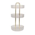thumbnail image 2 of Rotating Makeup Organizer Tiered Stable Metal PET Space Saving Cosmetics Organizer for Bedroom Bathroom Kitchen Transparent(3 Tiers), 2 of 5