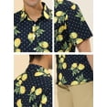 thumbnail image 6 of Lars Amadeus Men's Summer Short Sleeves Button Down Hawaiian Tropical Fruit Printed Shirts, 6 of 6
