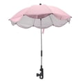 thumbnail image 1 of 14in Universal Stroller Parasol with UV Protection Adjustable Baby Stroller Umbrella Pink (Silver Glue), 1 of 4
