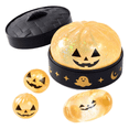 thumbnail image 2 of Halloween Pumpkin Dumpling Squishy Set Slow Rising Stress Relief Fidget Balls in Steamer Container, Spooky Party Favors Basket Fillers, 1 Pack, 2 of 5