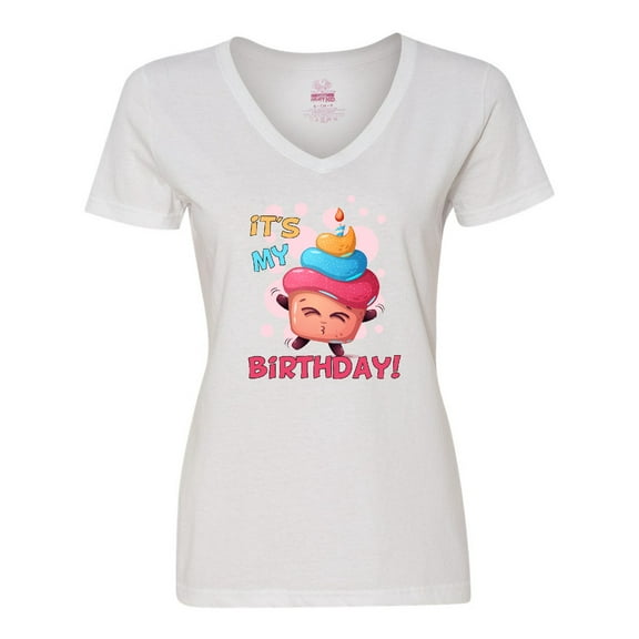 Inktastic It's My Birthday Women's V-Neck T-Shirt