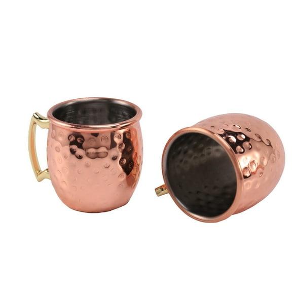 Mini 2-Ounce Stainless Steel Moscow Mule Mug Espresso Mini Mugs Copper Plated Mug Shot Mugs Set of 12