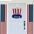 thumbnail image 6 of 4th of July Decor Wreath, Independence Day Garland Decoration Hanging Decoration Red White And Blue Five-Pointed Star Hanging Decoration Wall Hanging Door Hanging, 6 of 7