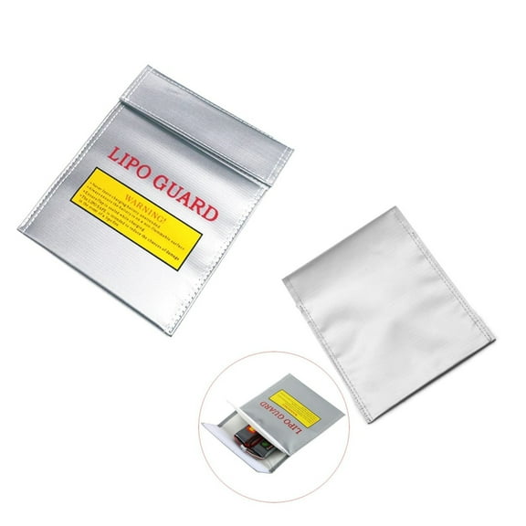 9X11.8In Lipo Safe Bags,Lithium Battery Fireproof Explosion-proof Bag,Silver Lithium Battery Explosion-Proof Bag
