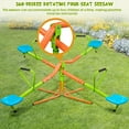 thumbnail image 3 of Aukfa 4 Seats Seesaw Swivel Teeter Totter Home Playground Equipment, 360 Degrees Rotating Safe, Outdoor Fun for Kids, Toddlers, Boys, Children, 3 of 8