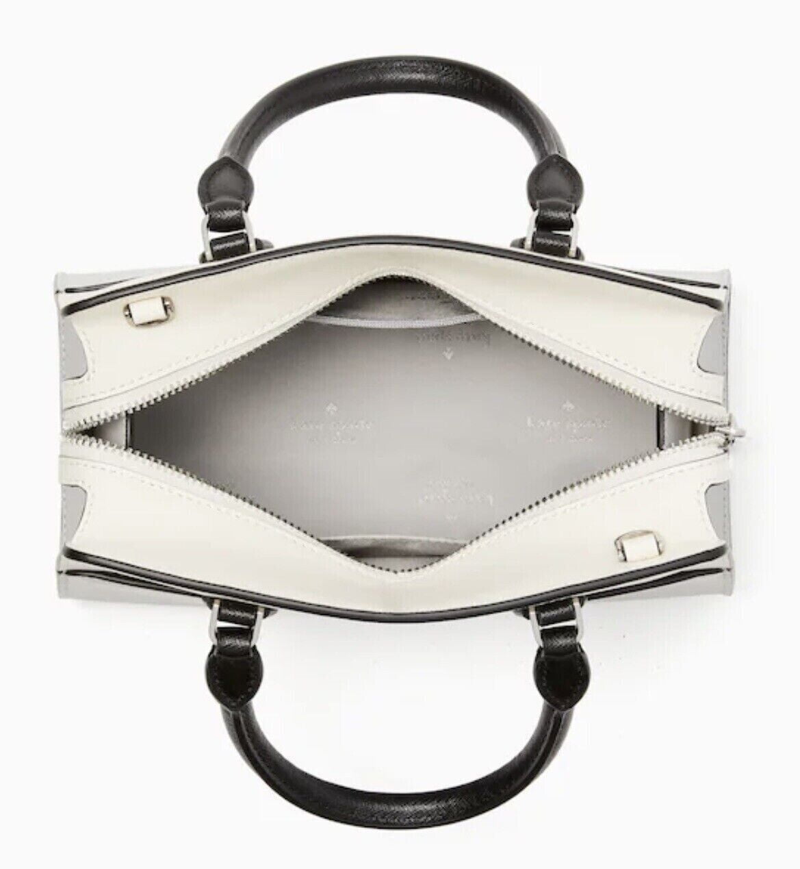 Kate Spade New York Madison Medium Satchel Handbag Platinum Gray