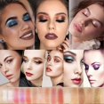 thumbnail image 4 of Glitter Eyeshadow Palette,10 Colors Sparkle Shimmer Eye Shadow Highly Pigmented Long Lasting Makeup Gold, 4 of 5