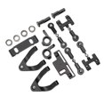 thumbnail image 4 of Metal Upper Lower Swing Arm Steering Cup Set, RC Upper Lower Arm Steering Cup Set High Strength Aluminium Alloy  For WPL D12 RC Car Silver,Black,Red, 4 of 8