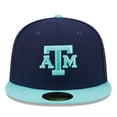 thumbnail image 2 of Men's New Era Navy/Light Blue Texas A&M Aggies 59FIFTY Fitted Hat, 2 of 5