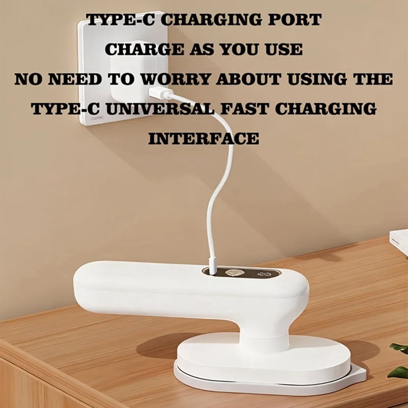 Portable Cordless Steam Iron, Foldable Electric Mini Travel Steamer with Digital Display