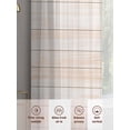 thumbnail image 5 of Wooden Texture Sheer Curtains 2 Panels Set Modern Rustic Farmhouse Wood Grain Simple Geometric Sheer Window Curtains Light Filtering Rod Pocket Voile Drapes for Bedroom Living Room 52"x45", 5 of 8