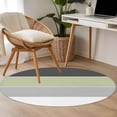 thumbnail image 5 of Grey Sage Round Living Room Rugs 3.3 ft, Green and White Striped Geometric Washable Area Rug with Non-Slip Sturdy Edge Binding Round Front Door Mat Floor Carpet for Entryway, 5 of 9