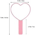 thumbnail image 2 of Heart-Shaped Travel Handheld Mirror, Cosmetic Hand Mirror with Handle, 2 of 5