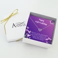 thumbnail image 3 of Anavia Happy 50st Birthday Gifts Stainless Steel Fashion Necklace Birthday Card Jewelry Gift for Her, Birthday Gift for Grandma-[Silver Mini Crystal Heart, Royal Purple Gift Card], 3 of 3