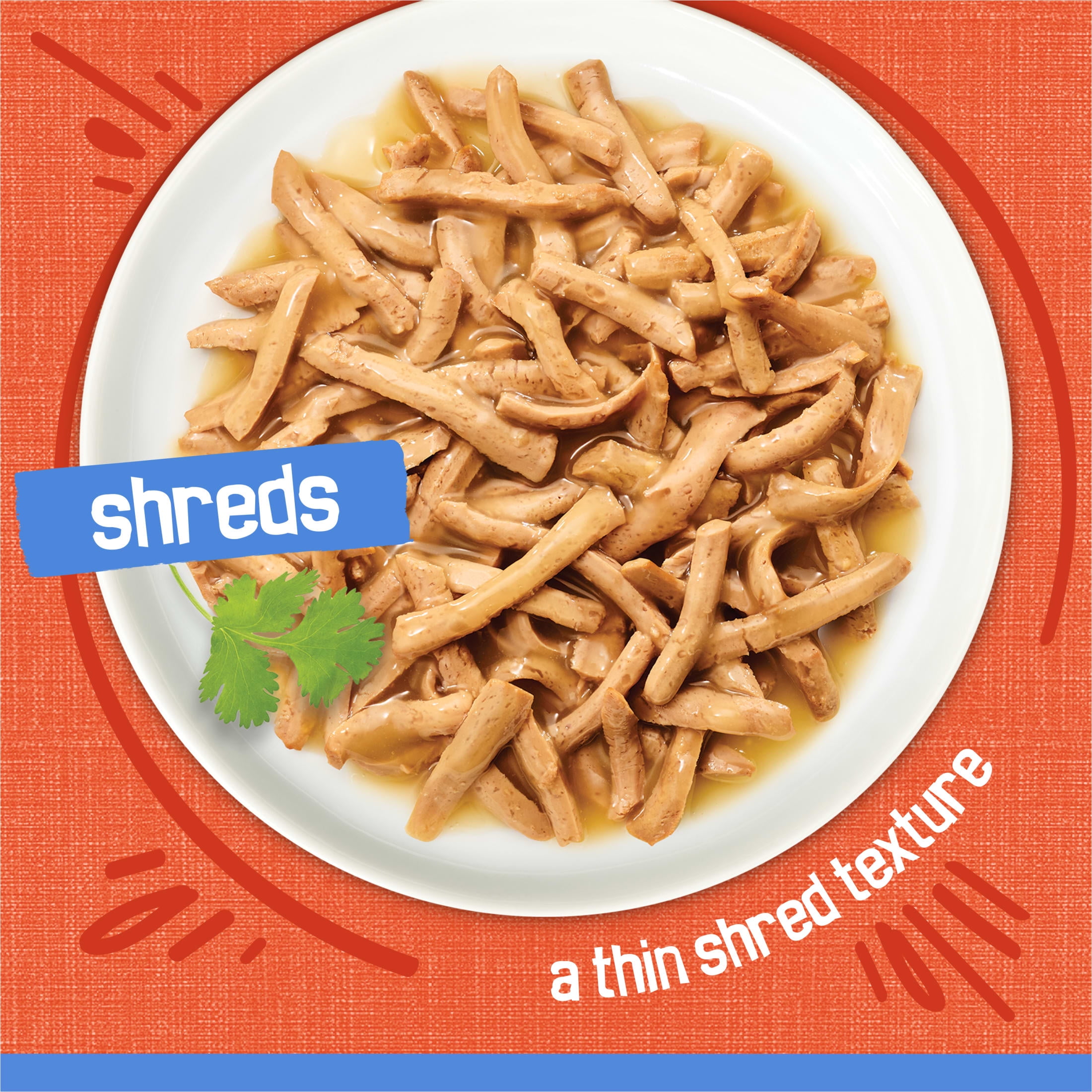Purina Friskies Shreds, Chicken and Salmon Dinner in Gravy, Wet Cat Food, 5.5 oz Can