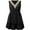 Black, variant on Lollipie Women's Summer Dresses Casual V-Neck Sleeveless Belted Beach Dress A-Line Tiered Swing Sundress Green