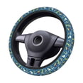 thumbnail image 4 of Gaeub Dinosaur on the Beach Vacation Breathable Stretch Elastic Steering Wheel Cover, Cool in Summer and Warm in Winter, Universal 15 inch, 4 of 8