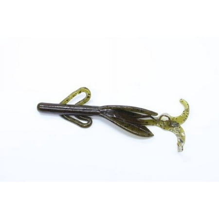 Zoom 022025 Brush Hog Creature Bait 6-Inch 8-Pack Green Pumpkin