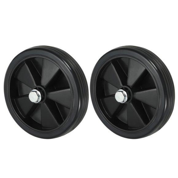 Unique Bargains 6" Universal Air Compressor Wheel with 0.5" Hole for Easy Mobility, Black 2 Pack