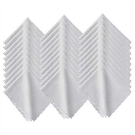 Microfiber Cleaning Cloth is Suitable for Electronic Products, Cleaning Lenses, Glasses, Jewelry, Etc.,1 set of microfiber cleaning cloths (pack of 30),white