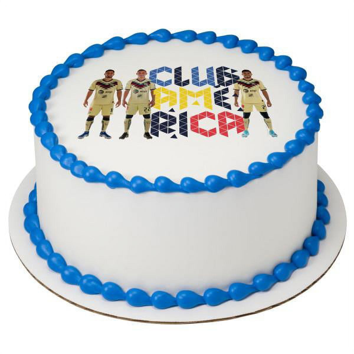 Club América Vamos America Edible Cake Topper Image