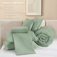 thumbnail image 7 of ANGENIA 7 Pieces Oversized King Comforter Sets - Sage Green Bed in a Bag Oversized King Soft Fluffy Boho Tufted Bed Sets with Comforter, Sheets, Pillowcases & Shams, 7 of 7