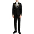 thumbnail image 2 of Stamzod Boys' 3 Piece formal Suit Slim Fit Kids Gold Suit Jacket and Dress Pants Set with Tie Boys Outfits for Wedding Black E 8-9Years, 2 of 10