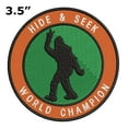 thumbnail image 2 of Bigfoot Hide & Seek World Champion 3.5" Iron On Or Sew On Embroidered Fabric Badge Patch Unexplained Mysteries Iconic Series, 2 of 2