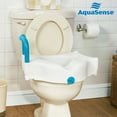 thumbnail image 2 of Aquasense 3-Way Raised Toilet Seat, White, 4", 2 of 4