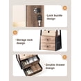 thumbnail image 2 of Skyhill Jewelry Cabinet Armoire, Full-Length Mirror Lockable with with 2 Drawers and Shelf（Oak）, 2 of 8