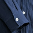 thumbnail image 6 of Chiccall Long Sleeve Linen Shirts for Men Casual Slim Button Down Turndown Collar Shirts with 2 Front Pockets, 6 of 7