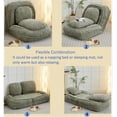 thumbnail image 4 of Floor Chair with Back Support, Human Dog Bed, 5 Adjustable Position Plush Folding Chair, Upholstered Lounge Chair for Adults & Pets, Single Lazy Sofa Bed for Living Room, Game Room, Green, 4 of 11