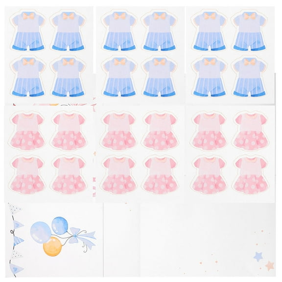 Soimiss Cute Gender Reveal Party Decorations Kit with Stickers and Poster for Memorable Moments