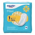 thumbnail image 3 of Equate Regular Absorbency Maxi Pads Unscented, Size 1, 48 Count, 3 of 9