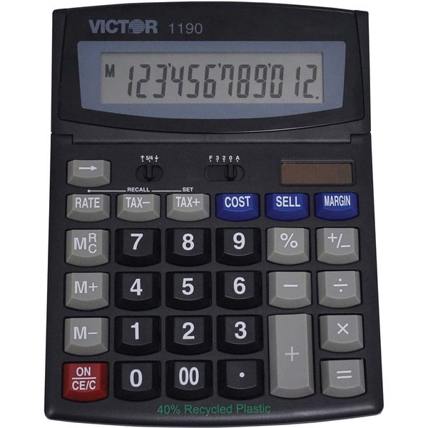 1 pc, Victor Technology Finance Portable Calculator, LCD, 12 Digit