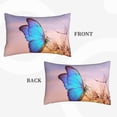 thumbnail image 2 of Salouo Morpho butterfly and dandelion Print Print Pillow Case Cover,Wrinkle-Free Bed Pillow Cover Pack of 1 Home Decor Fade-Resistant and Stain-Resistant ,Pillows Not Included-14"x20", 2 of 6