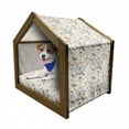 thumbnail image 1 of Floral Pet House, Spring Petals Botanical Nature Inspired Beauty Seasonal Celebration of Mother Earth, Outdoor & Indoor Portable Dog Kennel with Pillow and Cover, 5 Sizes, Multicolor, by Ambesonne, 1 of 5