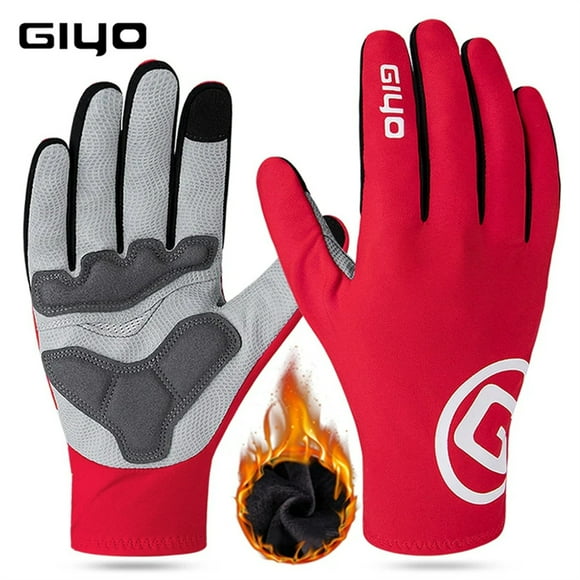 Winter Gloves Padded Fleece Cycling Motorcycle MTB Bike Gloves Bicycle Full Finger Touch Screen Gloves Water Resistant