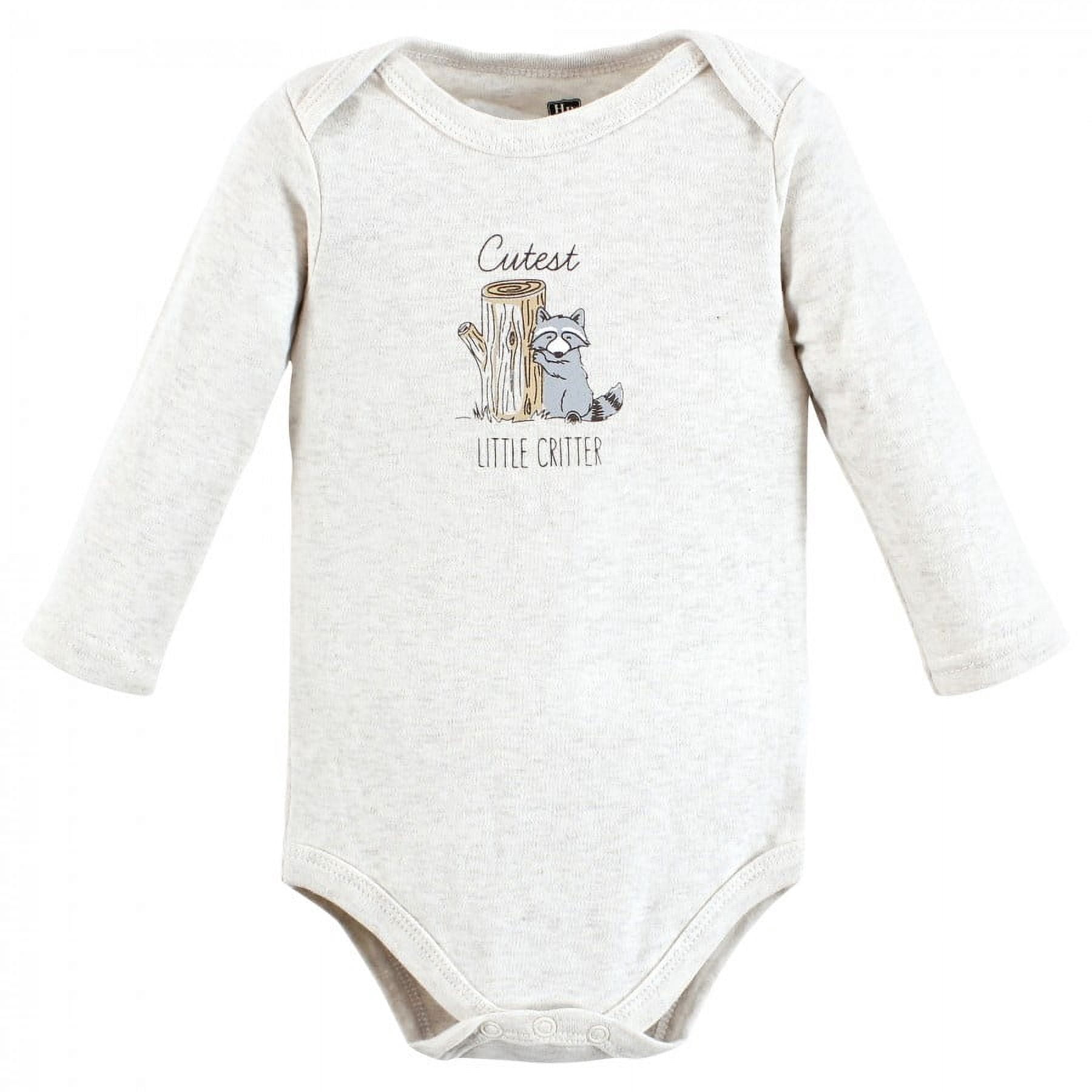 Hudson Baby Cotton Long-Sleeve Bodysuits, 3-Pack, Newborn- 24 Months