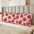 thumbnail image 2 of Fotbe Strawberries Funda para Almohada Corporal con Diseño, Funda de Microfibra Ultrasuave de 20x54 Pulgadas, Ropa de Cama Elegante, 2 of 7