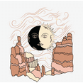 thumbnail image 2 of Celestial Tropics Canyon Adult White Crew Neck Short Sleeve Tee-XL, 2 of 2