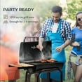 thumbnail image 4 of Outsunny Barbecue au Charbon, BBQ avec Thermomètre, Tablettes et Roues, 4 of 10